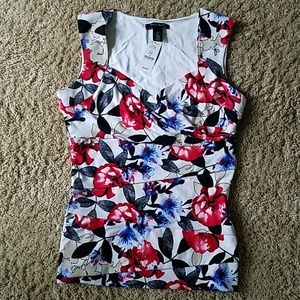 NWT WHBM sleeveless floral top
